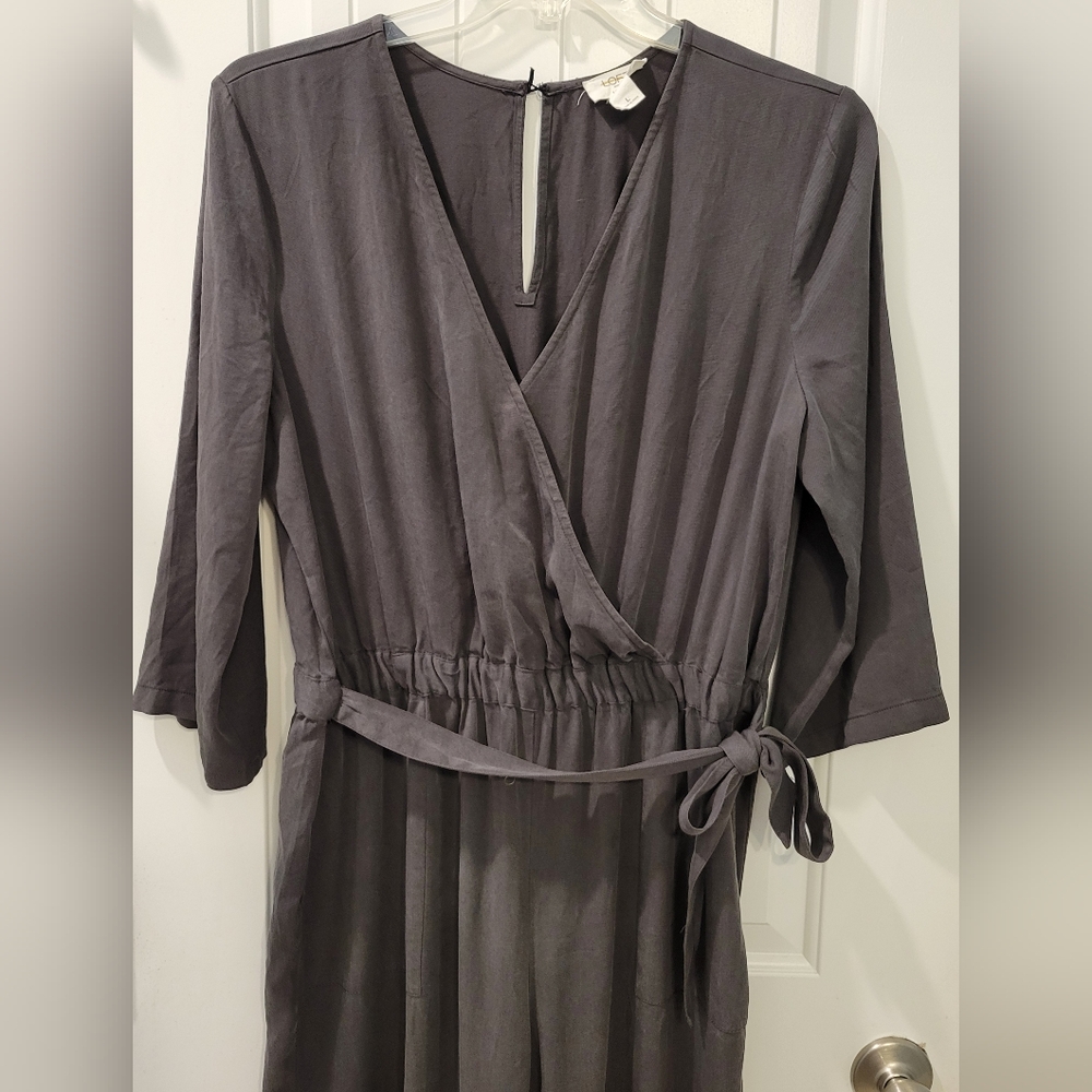 LOFT Outlet Lounge Stonewashed Jumpsuit - Grey, Size L